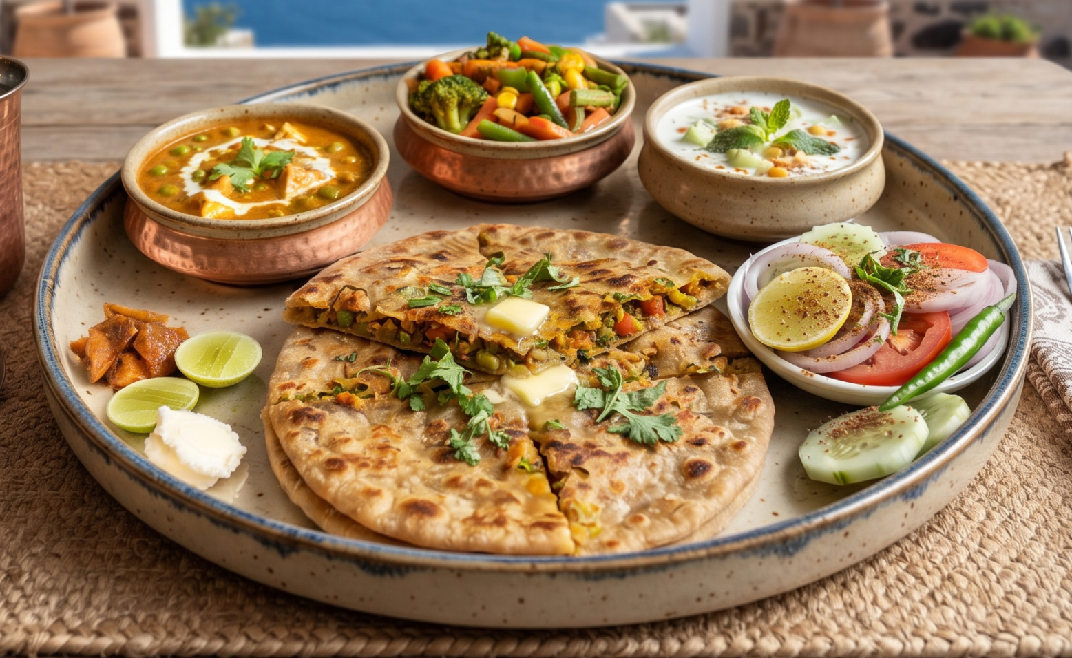 Mix Paratha Thali